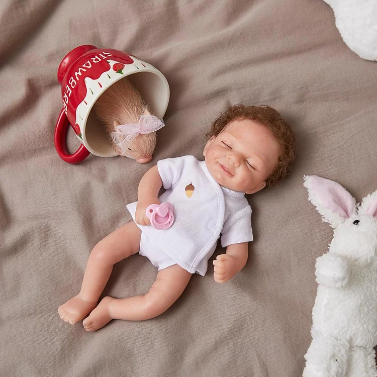  11'' Sleeping Grey Lifelike Silicone Full Body Mini Reborn Doll - Reborndollsshop®-Reborndollsshop®