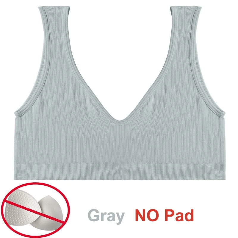 Women Crop Top Sexy Push Up Brassiere Tube Tops Seamless Bra Tank Top Bralette Lingerie for Female Underwear Backless Intimates