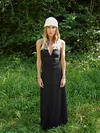 Clauda maxi dress with open back - Black