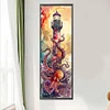 Oktopus Leuchtturm - runder Bohrer Diamantmalerei - 35*95cm (großer Teilbohrer)