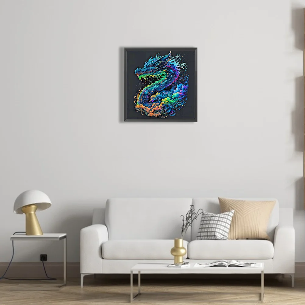 Diamond Painting - Full Round Drill - Dragon(Canvas|30*30cm)