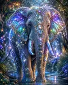 Luxury AB Velvet Diamond Painting Kit - Elephant