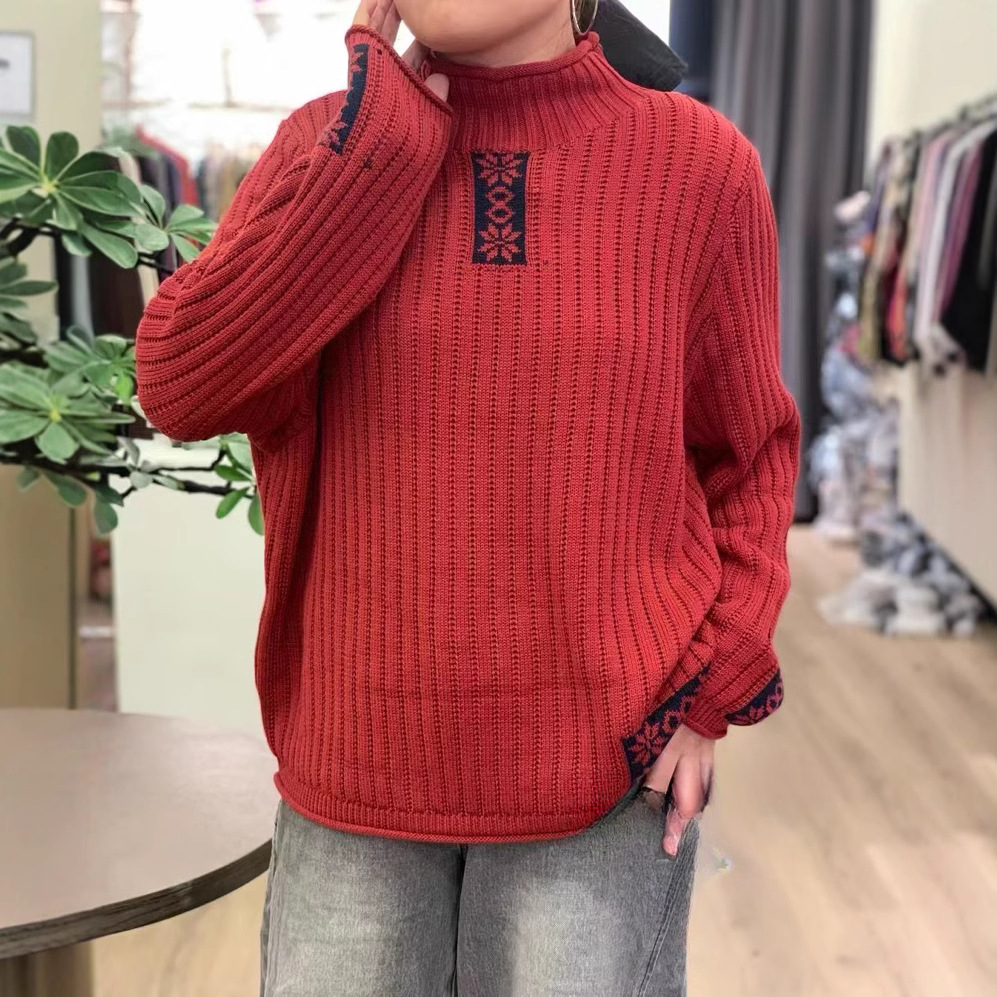 Chicfifth Sweater Women Winter Long Sleeve High Quality Autumn Vintage Top Knitted Cardigan