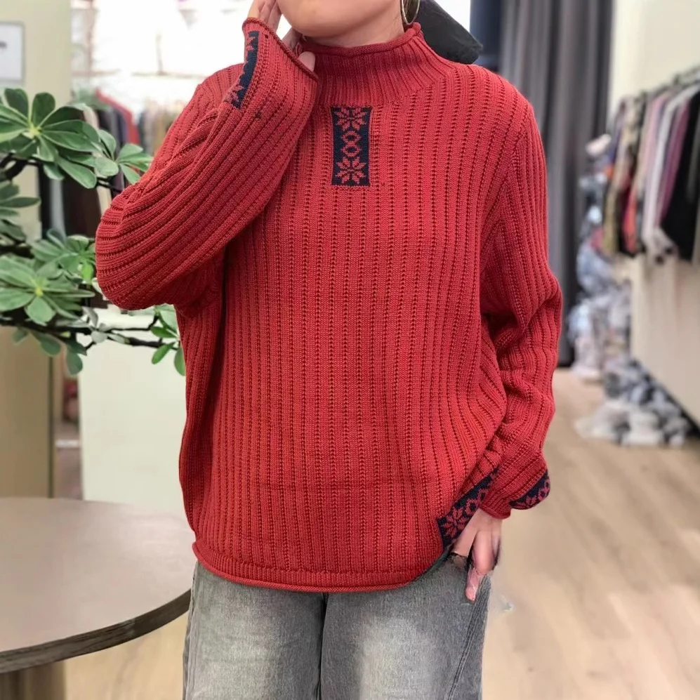 Chicfifth Sweater Women Winter Long Sleeve High Quality Autumn Vintage Top Knitted Cardigan