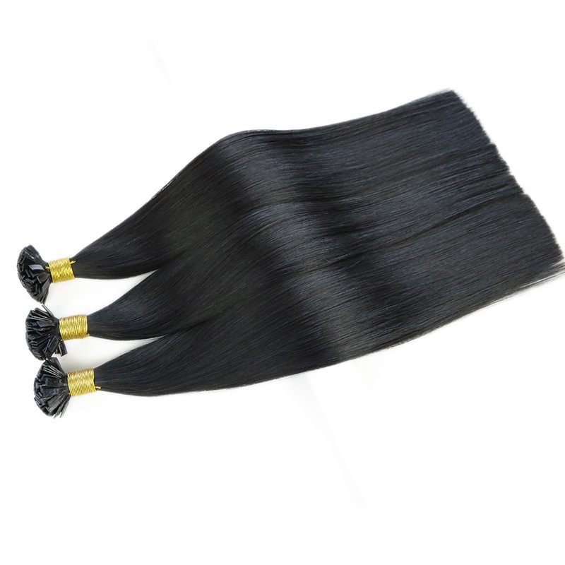Pre-Bonded Flat Tip Hair #1 Jet Black 100gram Per Pack 