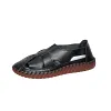Gioiacombo&trade; Nuovi sandali cavi casual in pelle da donna