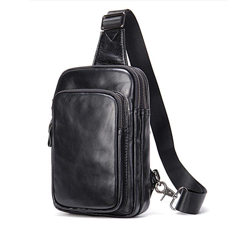 Leather Outdoor Casual Chest Bag Crossbody Bag