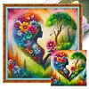 Four Seasons Loving Girl-11CT Stamped Cross Stitch 40*40cm/15.75*15.75in tapestrymarket