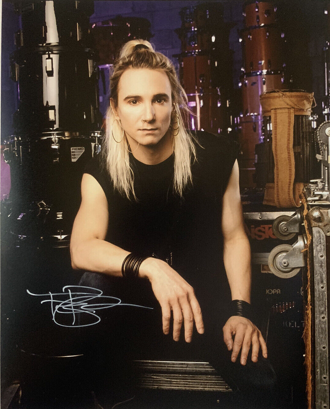 TERRY BOZZIO HAND SIGNED 8x10 Photo Poster painting LEGEND DRUMMER AUTOGRAPH AUTHENTIC RARE COA