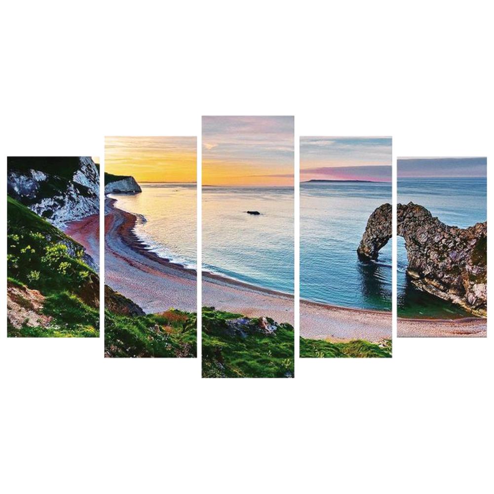 

95*45CM - Multi-picture Diamond Painting - 5pcs Coastal, 501 Original