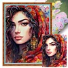 Woman Wearing Hat-11CT Stamped Cross Stitch 50*65cm/19.69*25.59in (Big Size)