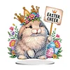 (US Only)2D Flat Easter Rabbit DIY Desktop Diamond Art Kit Easter Rabbit Cheer Home Decor
