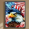 Diamond Painting-DIY Full Round Drill Eagle and Flag