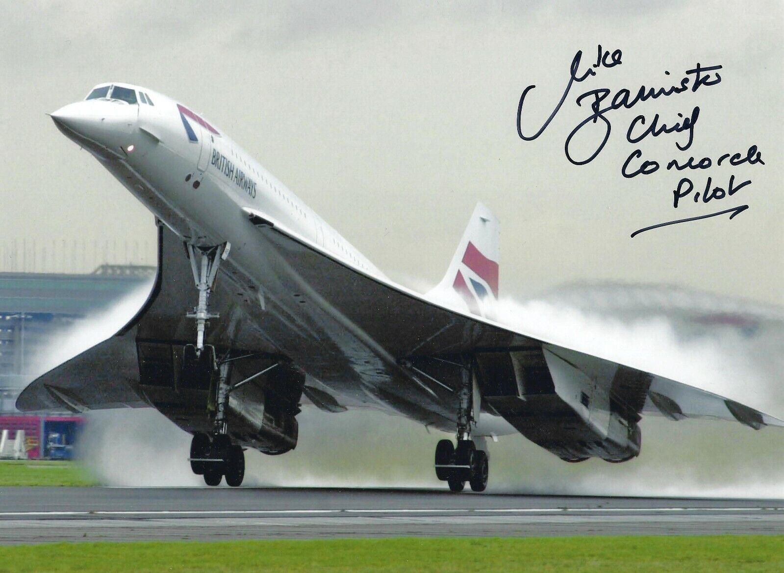 MIKE BANNISTER SIGNED 8x10 CONCORDE Photo Poster painting 3 UACC & AFTAL RD AUTOGRAPH