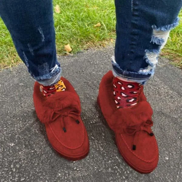 Women Comfy Warm Faux Fur Moccasin