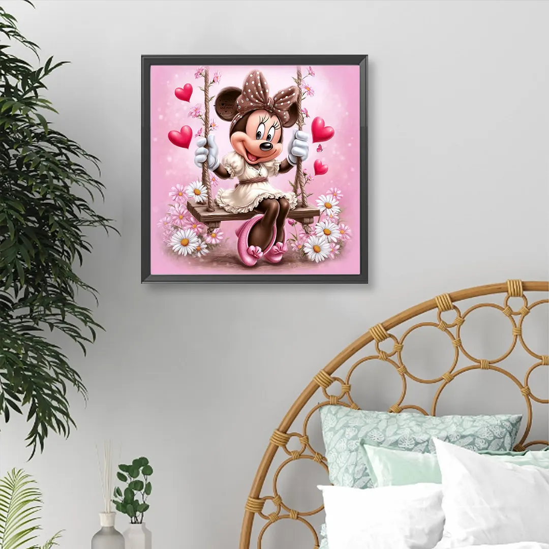 Minnie Full DIY 5D Round Drill Diamond Painting Kits for Adults/Beginners Home Decor Diamond Dots Paintings Picture Arts Craft 30x30cm