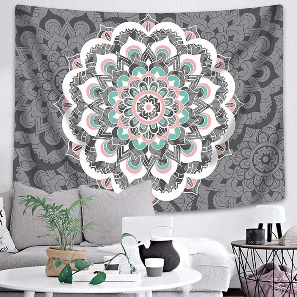 Indian Mandala Tapestry Wall Hanging Sandy Beach Throw Rug Blanket Camping Tent Travel Mattress Bohemian Sleeping Pad Tapestries
