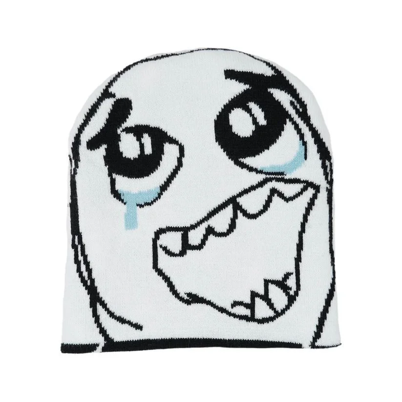 Athvotar Athvotar Halloween Tweed Pattern Knitted Hat Comfortable Warm Personality Hm Hop Halloween Gift Dome