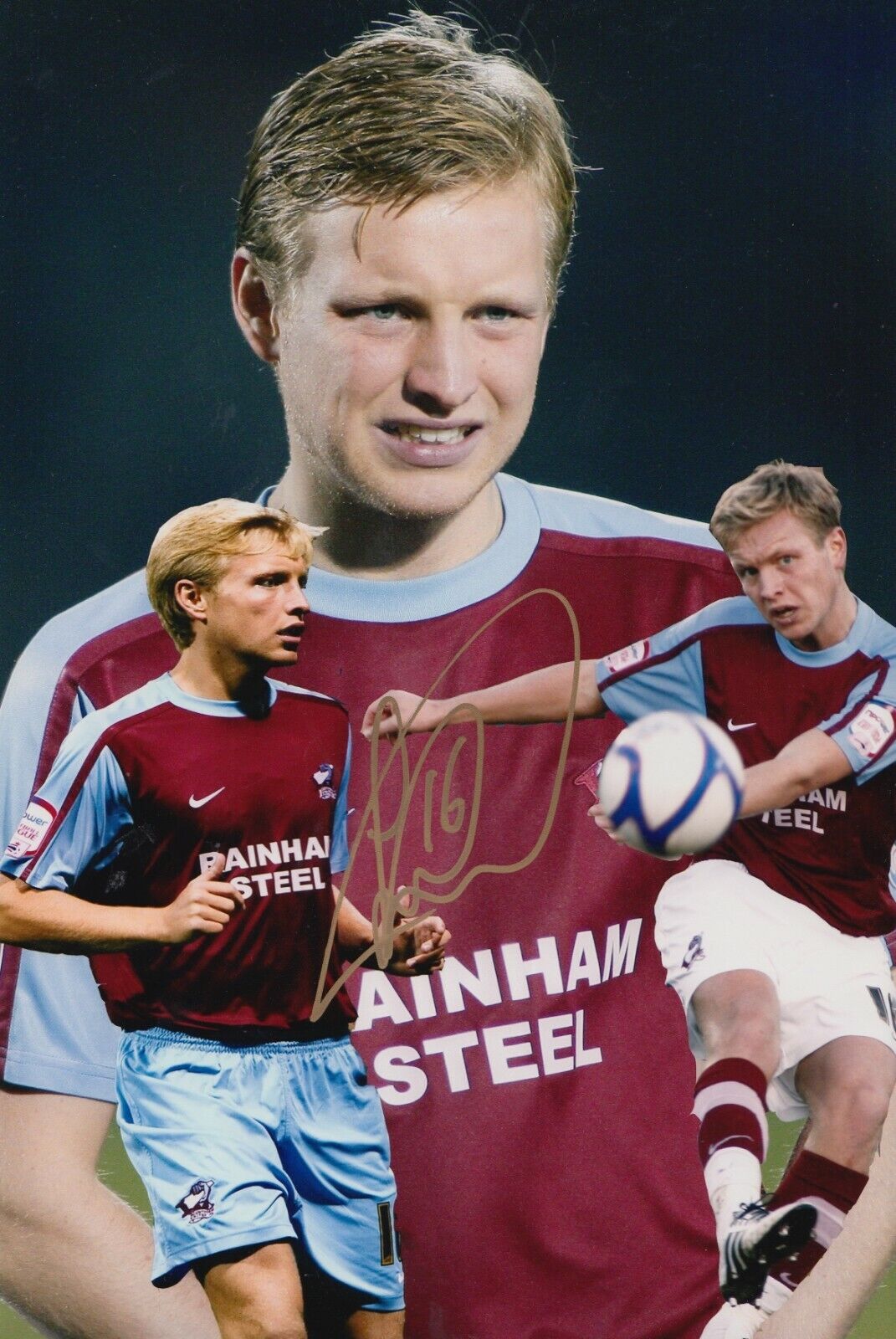 Josh Wright Hand Signed 12x8 Photo Poster painting - Scunthorpe United Autograph 5.