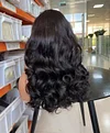 5x5 Lace Closure Wig Wavy Wig Wigs 18inches black Hair Pre Plucked Human Hair Wig