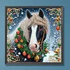 Pferd, speziell geformte 5D-DIY-Teilbohrer-Diamantkunst-Kit f&uuml;r Erwachsene, Anf&auml;nger, Wohnheimdekoration, Diamanten, Gem&auml;lde, Edelsteinkunst 30x30cm.