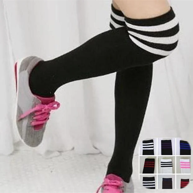 8 Colors Stripes Thigh High Over Knee Socks SP153576