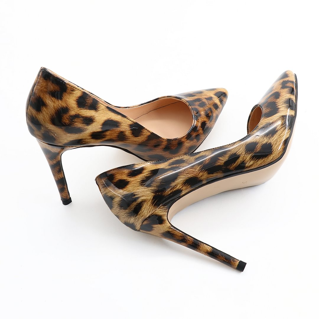 4" Fashion Point Toe Heels Party Daily Patent Pumps-MERUMOTE