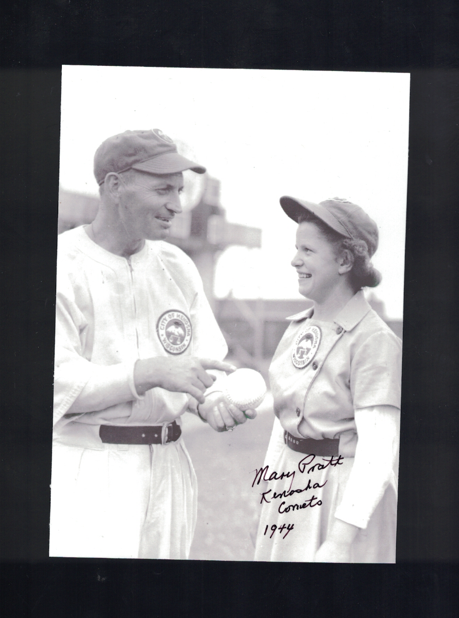 Mary Pratt Kenosha Comets AAGPBL Signed 5x7 Photo Poster painting W/COA RH3