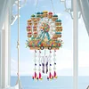 Double Sided Colorful Pattern 5D DIY Crystal Rhinestone Wind Bell Suncatcher Hanging Kits