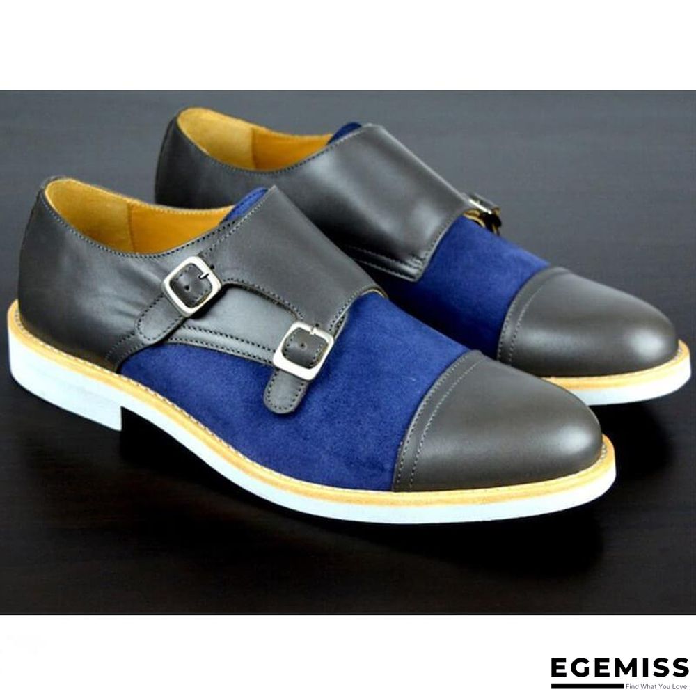 Men's Business Double Buckle Monk Shoes | EGEMISS
