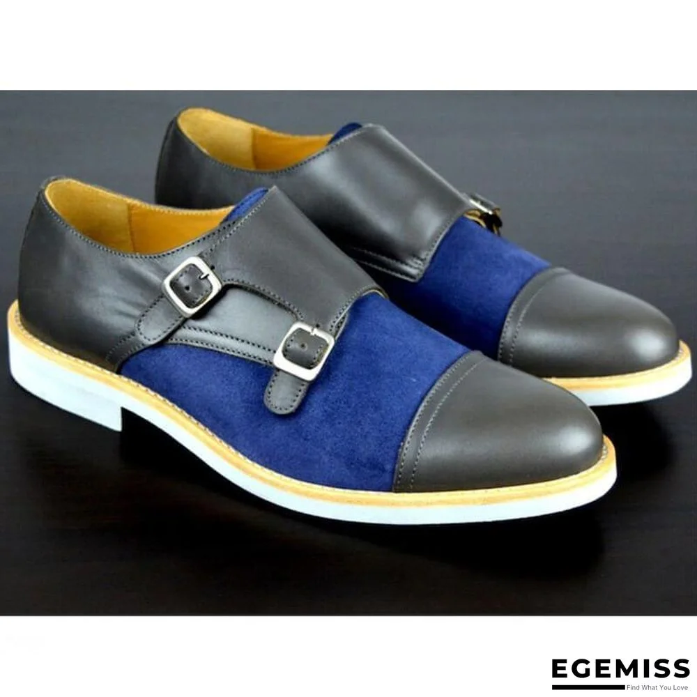 Men's Business Double Buckle Monk Shoes | EGEMISS