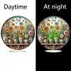 (US Local)Acrylic Special Shape Garden Potted Plant 5D Diamond Painting Clock Art Craft Kit