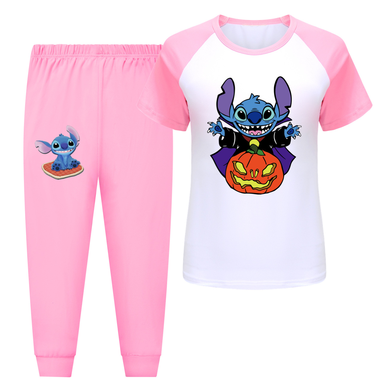 Stitch Halloween Kids Pajama Set - Adorable Spring/Summer Sleepwear for Little Fans of Stitch -Mayoulove