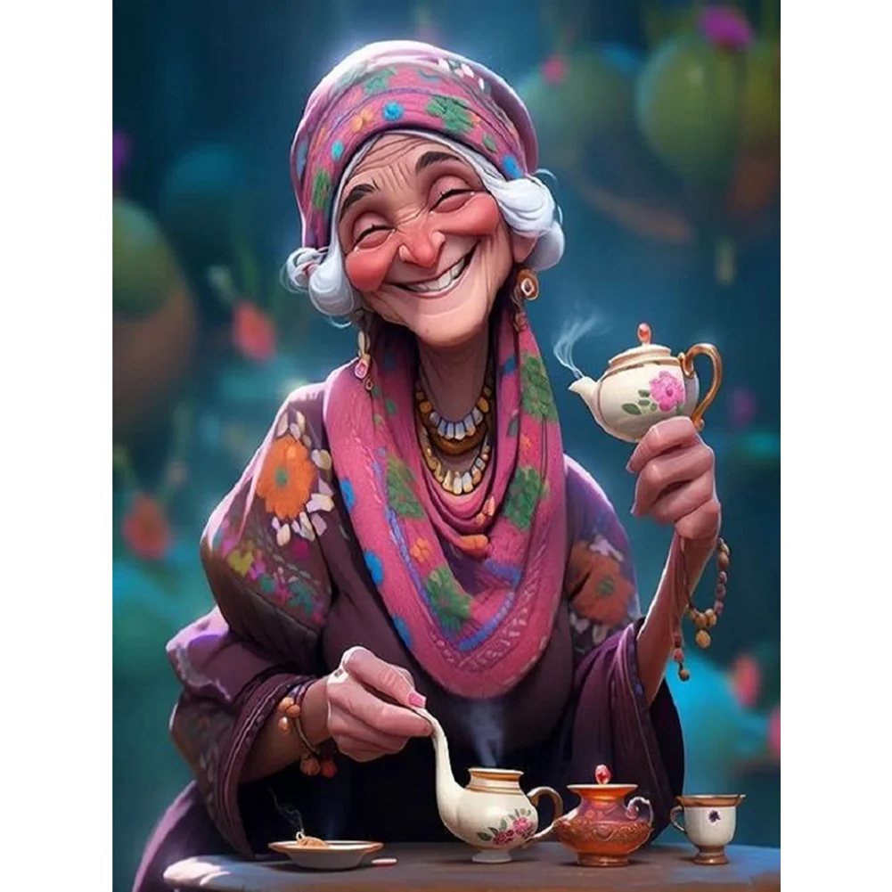 Diamond Painting - Full Square Drill - Kind Grandma(Canvas|30*40cm)