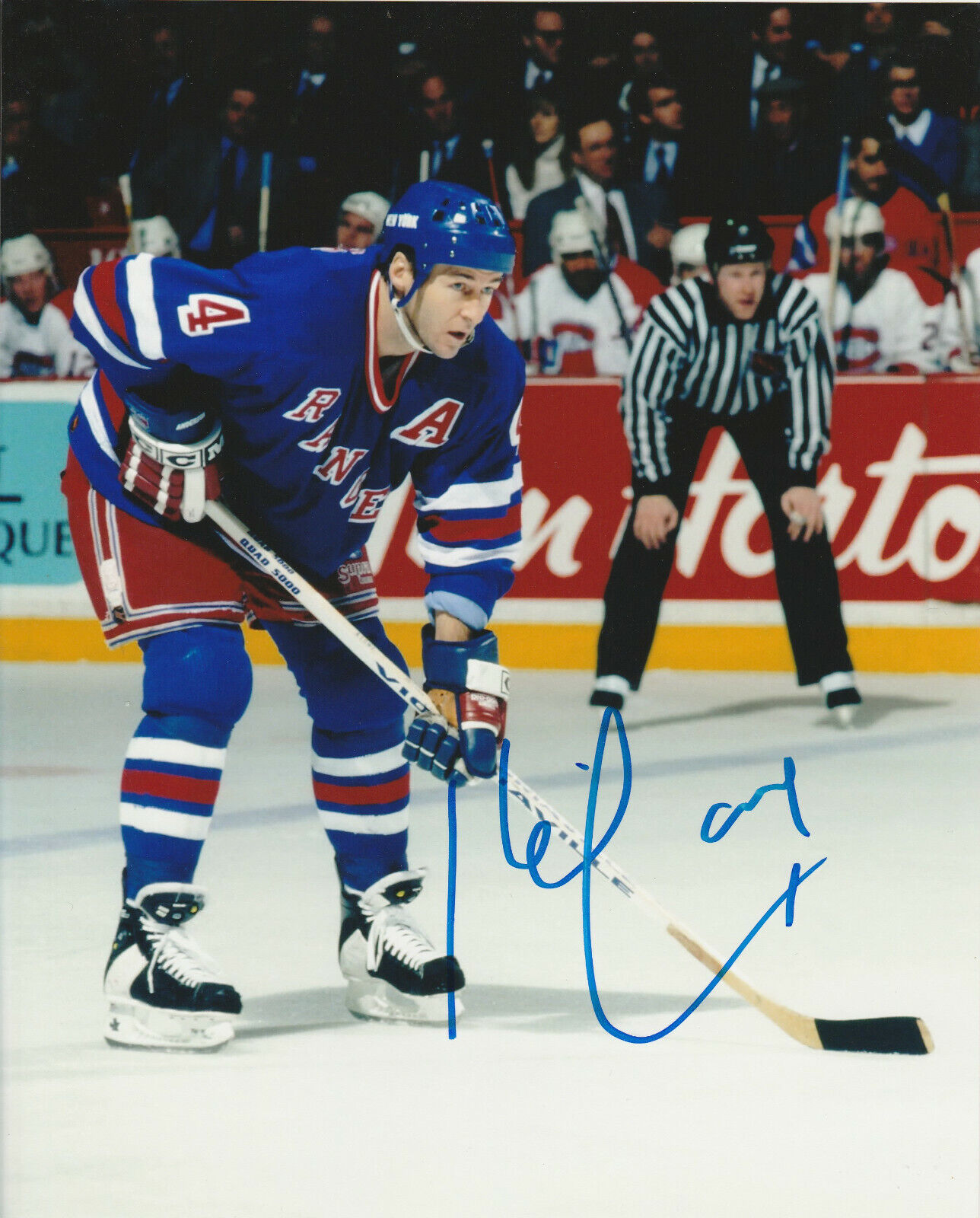 KEVIN LOWE SIGNED NEW YORK NY RANGERS 8x10 Photo Poster painting! HHOF Autograph