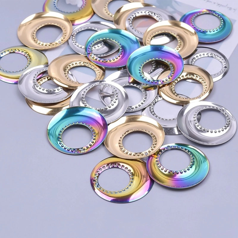 1 Piece 304 Stainless Steel Solid Color Pendant