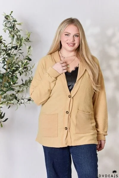 Heimish Full Size Button Up Long Sleeve Cardigan