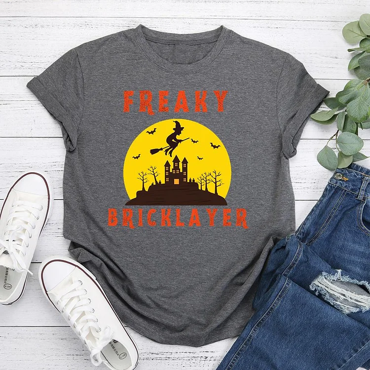 FREAKY BRICKLAYER  Funny Bricklayer Saying Essential T-shirt Tee -05426