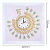DIY Special Shaped Diamond Painting Peafowl Wall Clock Embroidery Craft