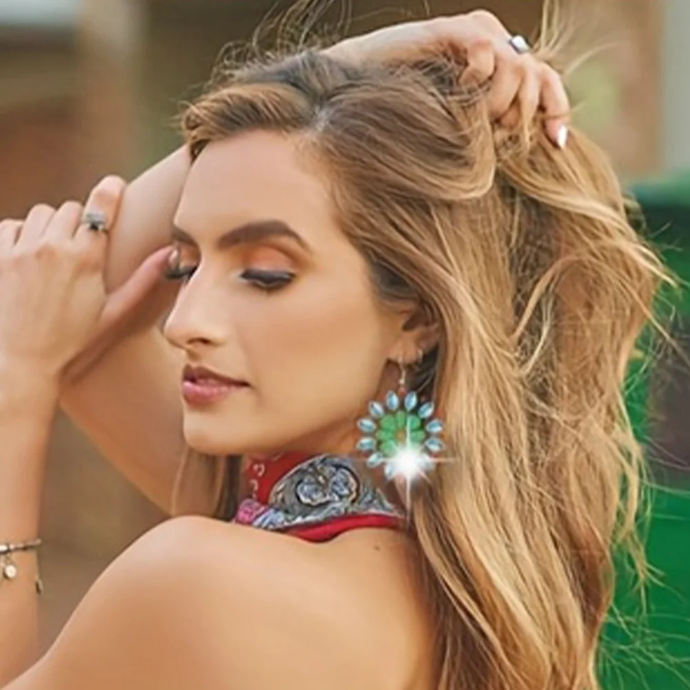 12 Pairs Diamond Painting Earrings DIY Diamond Art Earrings for Adults (A)