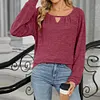 Gioiacombo&trade; Top T-shirt a maniche lunghe larghe da donna