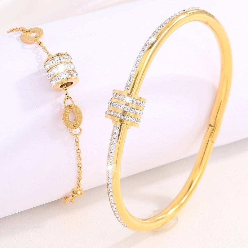 Elegant Luxurious Minimalist Solid Color 304 Stainless Steel Bracelets Bangle In Bulk