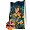 Diamond Painting-DIY Full Round Drill Full Moon Mother Child (40*60CM)