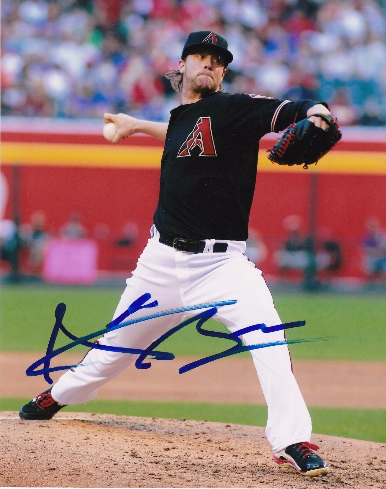 ARCHIE BRADLEY ARIZONA DIAMONDBACKS ACTION SIGNED 8x10