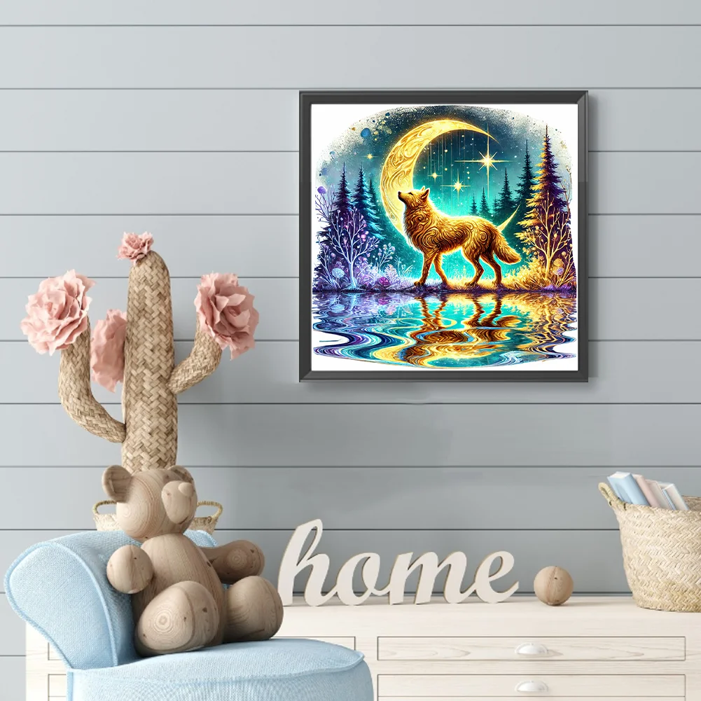 Diamond Painting - Full Round Drill - Wolf(Canvas|30*30cm)