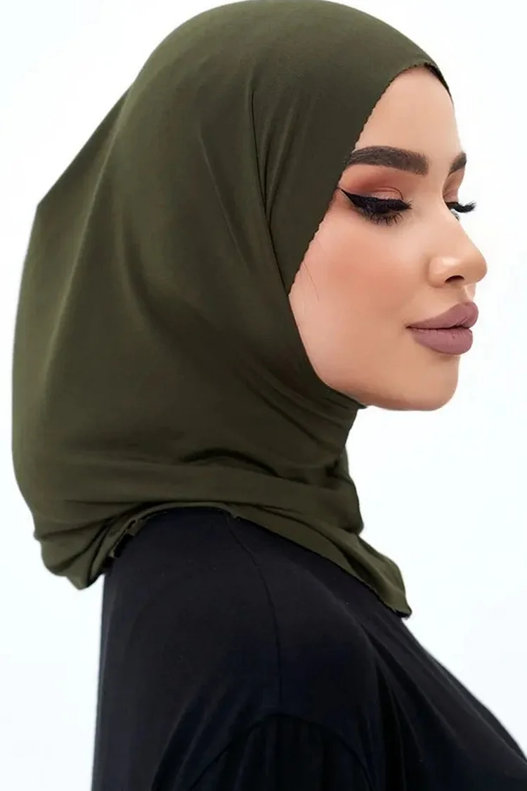 Simple Ice Silk Fabric Head Cover Sunshade Headscarf