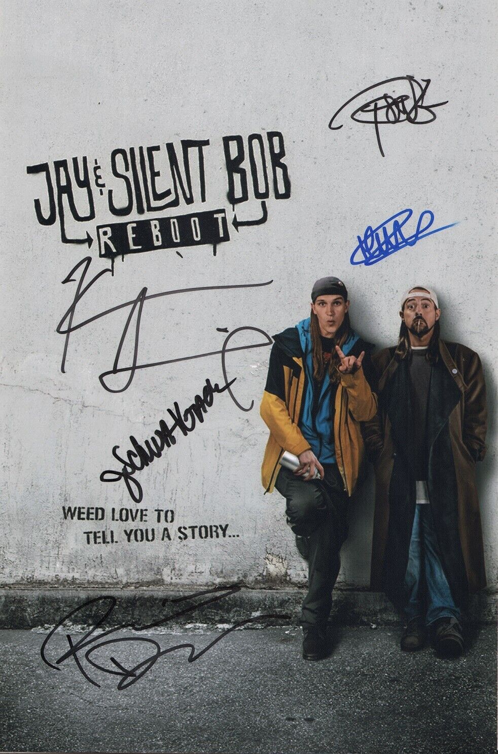 JAY & SILENT BOB REBOOT Cast x5 Authentic Hand-Signed KEVIN SMITH