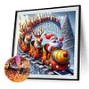 Diamond Painting-DIY Full Round Drill Roller Coaster Santa(40*40CM）