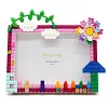 Sunny Day DIY Building Block Photo Frame Kit,Creative Handmade Assembled Photo Frame Handmade Craft Gift Home Tabletop Display Decor