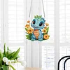 2Pcs Diamond Painting Dinosaur Diamond Art Pendant Wall Decor